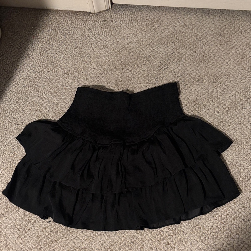 Entro Black Tiered Mini Skirt